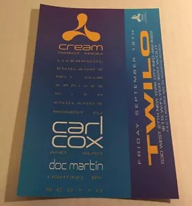 Rare Vintage 1990s NYC Club Flyer: CARL COX @ TWILO NYC - Bild 1 von 2