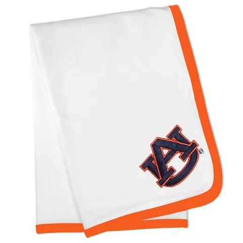 Auburn Tigers Baby Receiving Blanket - Orange Trim Cover