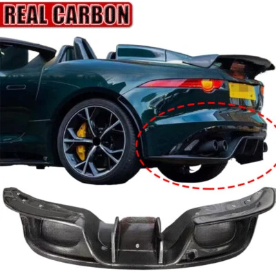 Alerón difusor labial parachoques trasero de fibra de carbono real para Jaguar tipo F 2014-2017  Foto 1 de 4