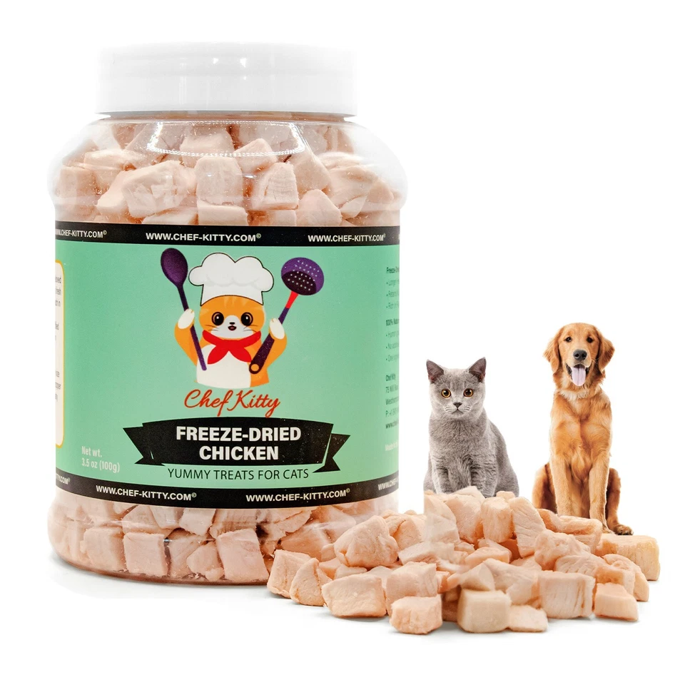 Chef Kitty Freeze Dried Chicken Cat and Dog Treats - 7.7 Ounce