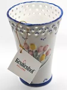 KEUKENHOF HOLLAND DELFTWARE ROYAL TWICKEL handpaint vase brand new &tag - Bild 1 von 6