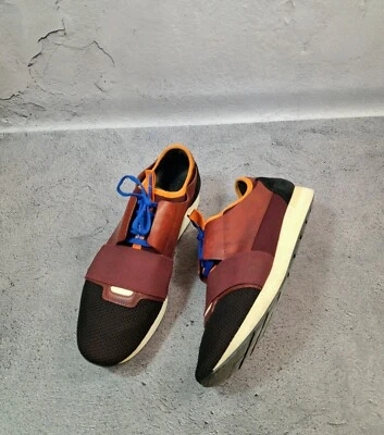 Balenciaga Race Runner Mens Burgundy & Black Sneakers Luxury Size 42 Shoes - Image 1 of 4