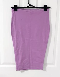 KOOKAI - Dusty Pink Lilac Lined Stretch Bodycon Skirt Size 2 Fits 10-12 - Picture 1 of 4