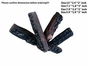 YL 4 Stück Keramik Holz kleine Scheite für alle Gas Ethanol Kamine & Öfen & Feuerstelle - Bild 1 von 4