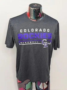 Colorado Rockies MLB Men's Gray Short Sleeve Shirt Size Medium - Picture 1 of 9