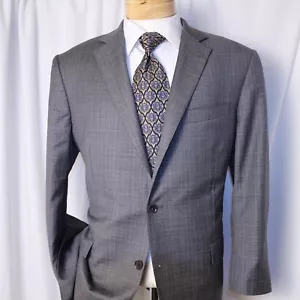 PAL ZILERI Italy grau Hauch von kariert Wolle 2 Knöpfe Herren Jacke Mantel Gr. 42 S - Bild 1 von 9