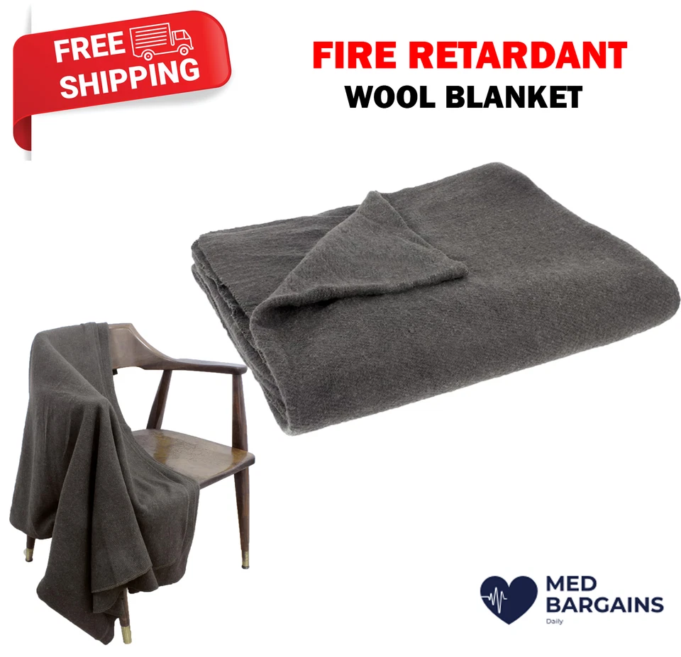 Ever Ready First Aid 1700040 Grey Fire Retardant Blanket