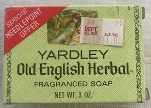 Yardley OLD ENGLISH HERBAL Fragranced Soap Bar 3 oz NEW NIB Imp VINTAGE - Picture 1 of 4