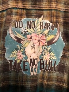 Women’s Apparel Up-cycled Distressed Flannel Shirt FREE PIECE PLUNDER JEWELRY! - Picture 1 of 6