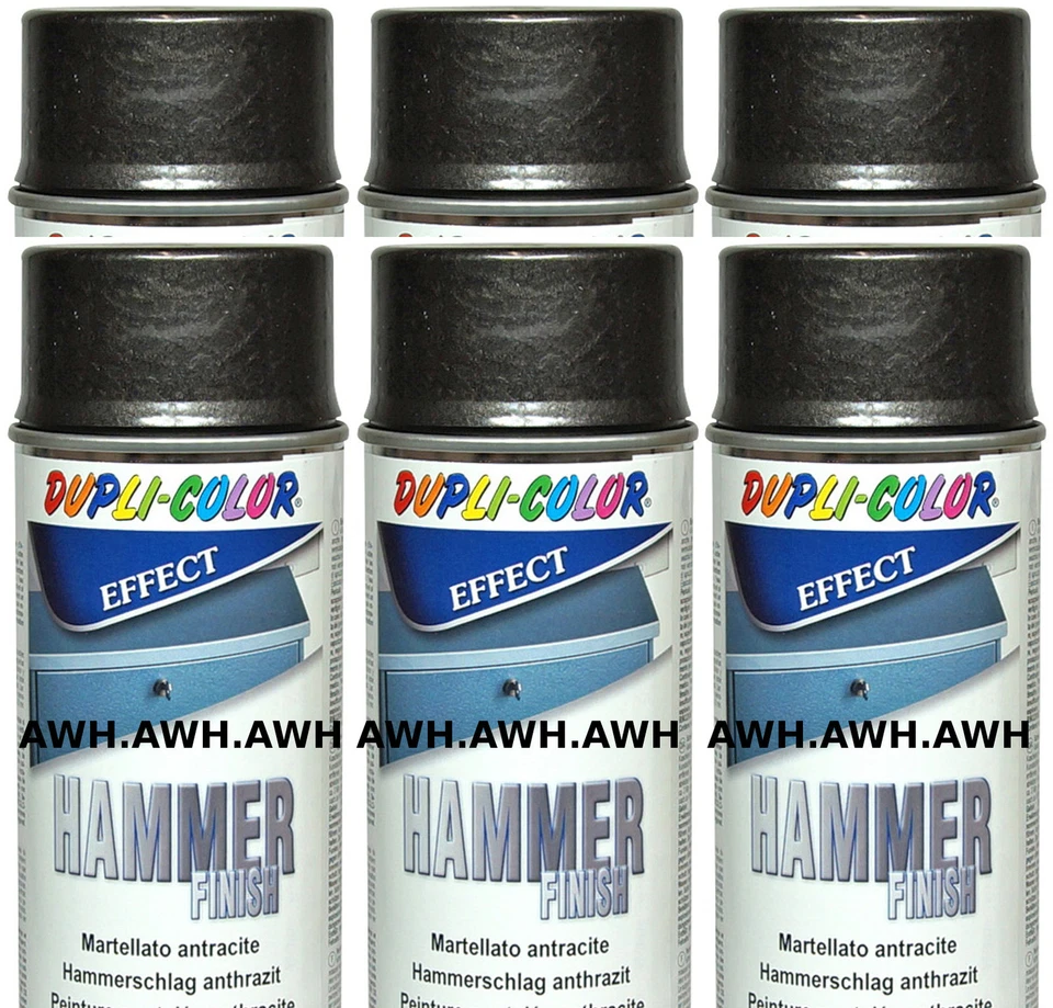 6x400ml Hammerschlag Lackspray Schutzlack Metallschutzspray Effektlack Anthrazit - Bild 1 von 1
