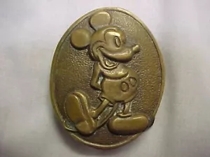" TAIWAN" BRONZE LONG TAIL "MICKEY MOUSE " BELT BUCKLE - Imagen 1 de 2
