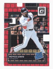 2022 Donruss Optic Royce Lewis #/99 Pandora Red Prizm Rated Rookie Card RC Twins