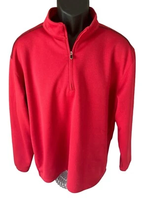 Pebble Beach Performance Golf Jacket Men's Large Red 1/4 Zip Mock Neck - Image 1 of 4