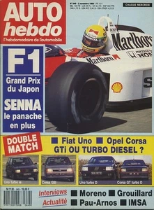 AUTO HEBDO n°649 02/11/1988 GP JAPON FIAT UNO TURBO CORSA GSI - Imagen 1 de 1
