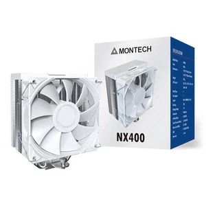 MONTECH NX400 Raffrescatore d'aria CPU singola torre 4 tubi di calore avanzati bianco - Foto 1 di 7