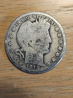 90% SILVER 1912 P BARBER HALF #1 - Image 1 of 2