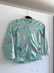 Lupilu Softshelljacke 122/128 mintgrün türkis Jacke Mädchen Einhörner Kinder - Bild 1 von 8