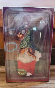 MUNDGEBLASENES GLAS HANDBEMALT GLAS KATZE WEIHNACHTSSCHMUCK IN BOX KATZE O13 - Bild 1 von 3