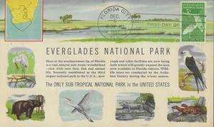 1947 FDC, #952, 3c Parque Nacional Everglades, postal (de gran tamaño) - Imagen 1 de 2