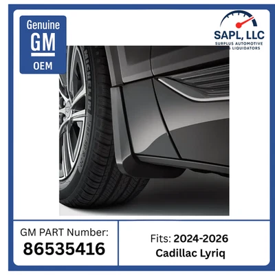 New OEM 2024-2026 Cadillac Lyriq Front Splash Guards Black 86535416 - Изображение 1 из 3