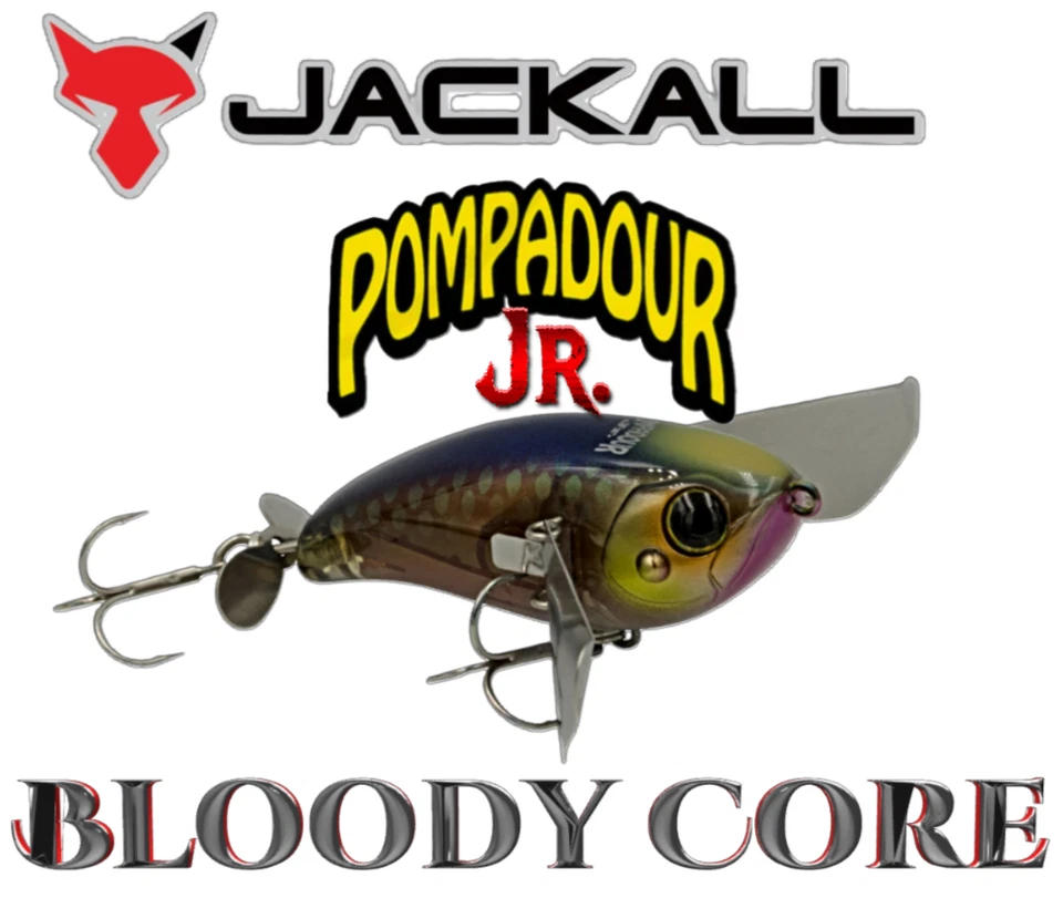 WoW!!!  Descontinuado y muy raro Jackall Pompadour Junior (66 mm) COREO SANGRIENTO Foto 1 de 4