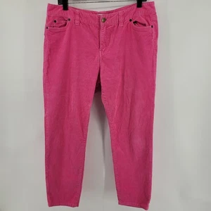 Pantalone Vineyard Vines in velluto a coste rosa brillante donna taglia 12 misto cotone - Foto 1 di 5