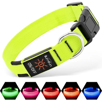 Illumifun LED Dog Collar, Light Up Dog Collar Rechargeable Glow in Dark Pet C... - Image 1 of 4
