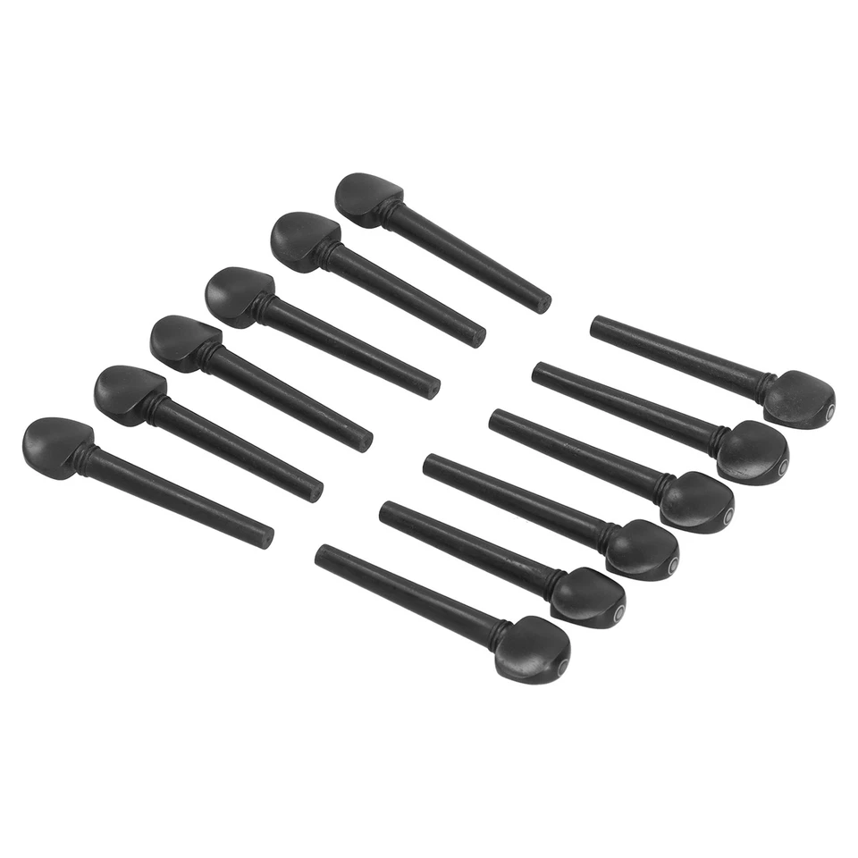 12Pcs Ebony Peg Wooden Tuning Replacement Accessories For Oud Violin LWCP - Image 1 of 4