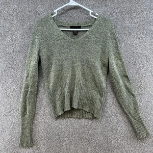The Limited Women's Sweater Size XS Wool Cashmere Silk Blend Green V-Neck - Picture 1 of 10