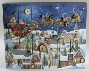 Byers' Choice Traditions Advent Calendars Santa's Sleigh Ride Calendar - Boxed - Picture 1 of 1