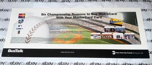 NY YANKEES v METS 2000 SUBWAY WORLD SERIES MTA BUS SUBWAY 11x28 METROCARD POSTER - Picture 1 of 1