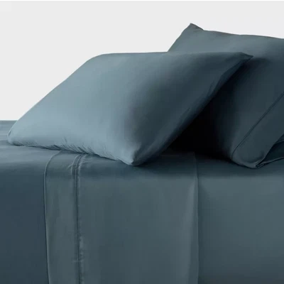 Threshold 320 Thread Count Cool TENCEL Lyocell Sheet Set Graphite Queen Size - Image 1 of 4