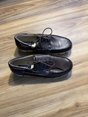 Madden Hombre Imitación Cuero Barco Zapatos Talla 12 en Marrón Oscuro Foto 1 de 4