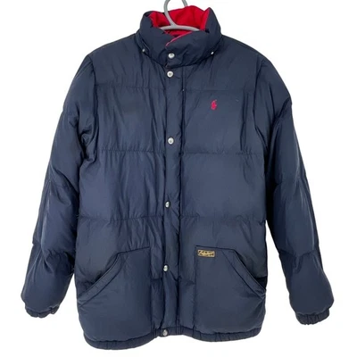 Chaqueta acolchada vintage Polo Ralph Lauren negra para jóvenes XL 18-20 Foto 1 de 4