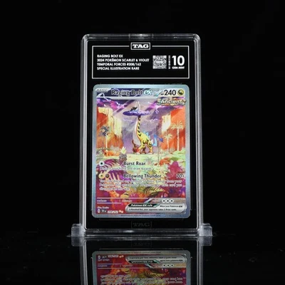 Raging Bolt ex 208/162 SV05: Temporal Forces IR Graded TAG Gem Mint 10 - Image 1 of 2