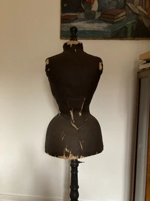 Ancien mannequin bois XIX hauteur réglable - Photo 1/2
