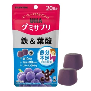 UHA Gomitas Suplemento Hierro Ácido Fólico Acai Mezcla Sabor 20 Días Suministro 40 Ta 912 - Imagen 1 de 4