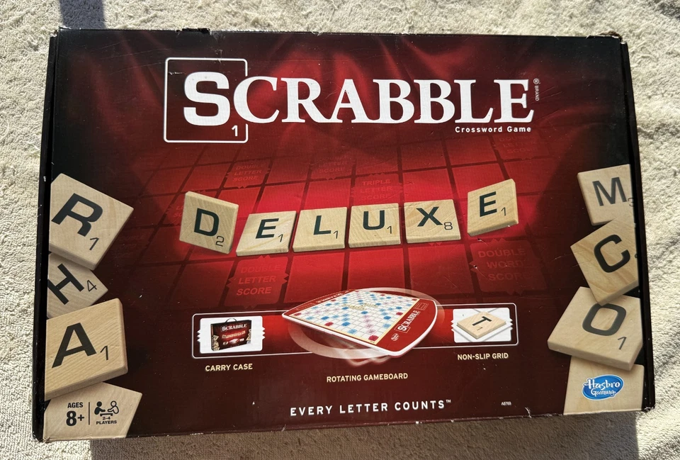 SCRABBLE DELUXE HASBRO NO. A8769 - COMPLETE - Image 1 of 4