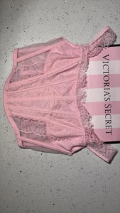 Neu mit Etikett Victoria’s Secret Dream Angels rosa Spitzen-Korsett-Top Größe S/P - Bild 1 von 5