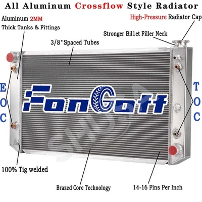 3 Row Radiator for 1992~1993 Chevy GMC C2500 C3500 K2500 K3500 6.5L V8 Diesel Foto 1 de 4