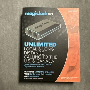 Magic Jack Go 2017 VOIP Phone Adapter Portable Home and On-The-Go Digital Phone - Picture 1 of 5