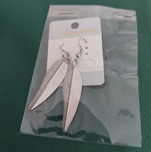 Silver Leaf Earrings - Picture 1 of 1