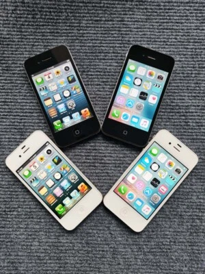 90% N E W Apple iPhone 4 4S 8GB 16GB 32GB white black unlocked IOS 6 7 9 mobile - Image 1 of 4