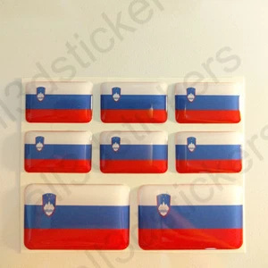 Sticker Slovenia Resin Domed Stickers Slovenia Flag 3D Vinyl Adhesive Decal Car - Picture 1 of 3