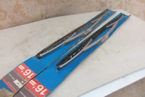 2 NOS MAZDA LUCE 1500 1800 SU SV R13 16" SILVER METAL WIPER-BLADES - Picture 1 of 6