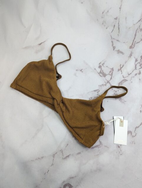 Women's Longline Cinch Front Keyhole Bikini Top - Shade & Shore Rust 34DD