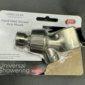 Delta U3401-SS-PK Adjustable Shower Arm Mount with Hand Shower Cradle, Stainless - Picture 1 of 1