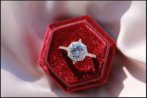 2CT Round Cut Lab Created Diamond Engagement Wedding Ring 14K White Gold Over - Picture 1 of 6