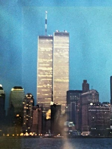 WTC Charity Twin Towers Photograph  9/11 Spectacular View off Bridge 16x24 - Picture 1 of 7
