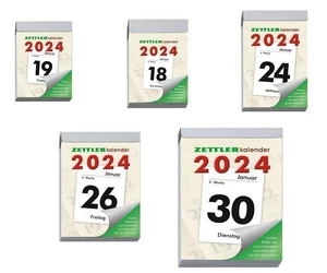 Zettler Abreißkalender Tagesblock Kalender 2024 verschiedene Grössen